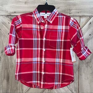 Old Navy Plaid Flex Button Down Shirt NWT